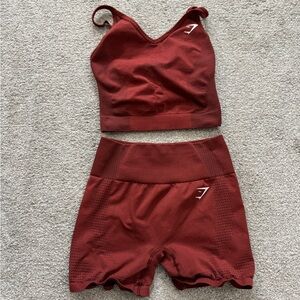 Matching GymShark Set Size Small - Color Rust
